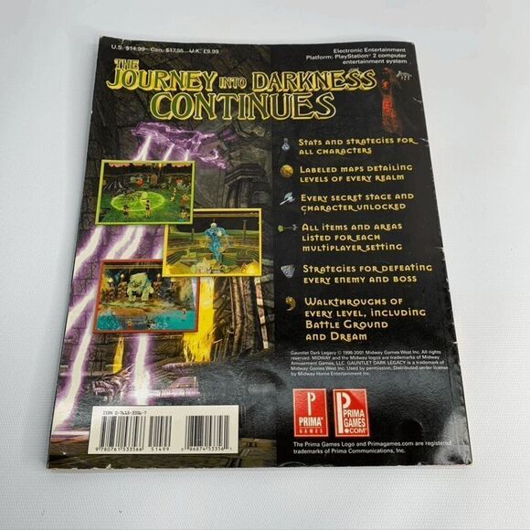 Gauntlet Dark Legacy Prima’s Official Strategy Guide Midway PS2 Maps Codes! 🗡 - Picture 5 of 5